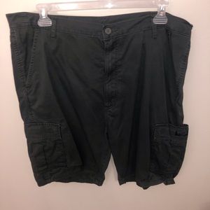 Black Wrangler Cargo Shorts